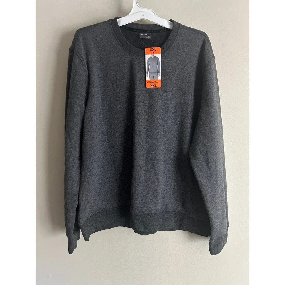 Eddie Bauer Mens XXL Sweatshirt Pullover Fleece Grey